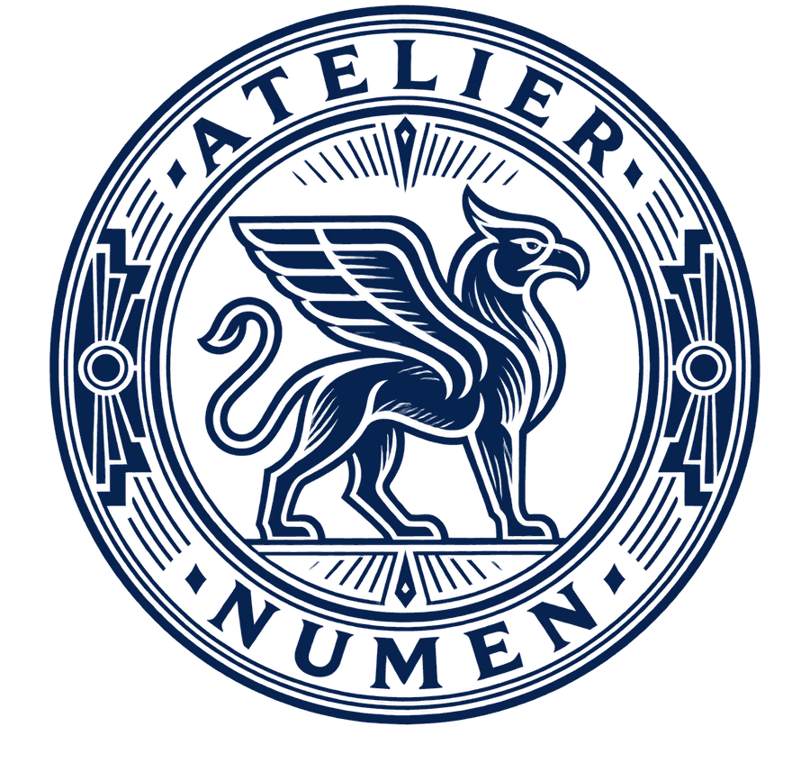 Art Deco-inspired Atelier Numen house seal